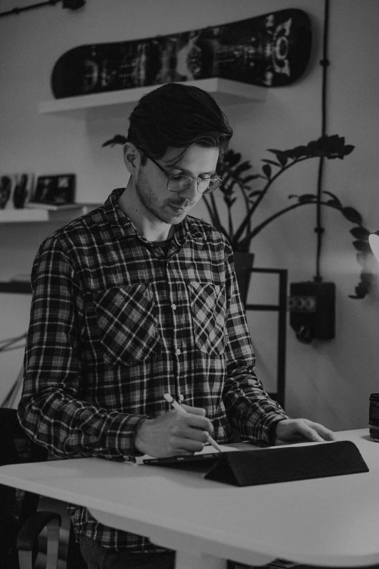 Sketching at the standing desk