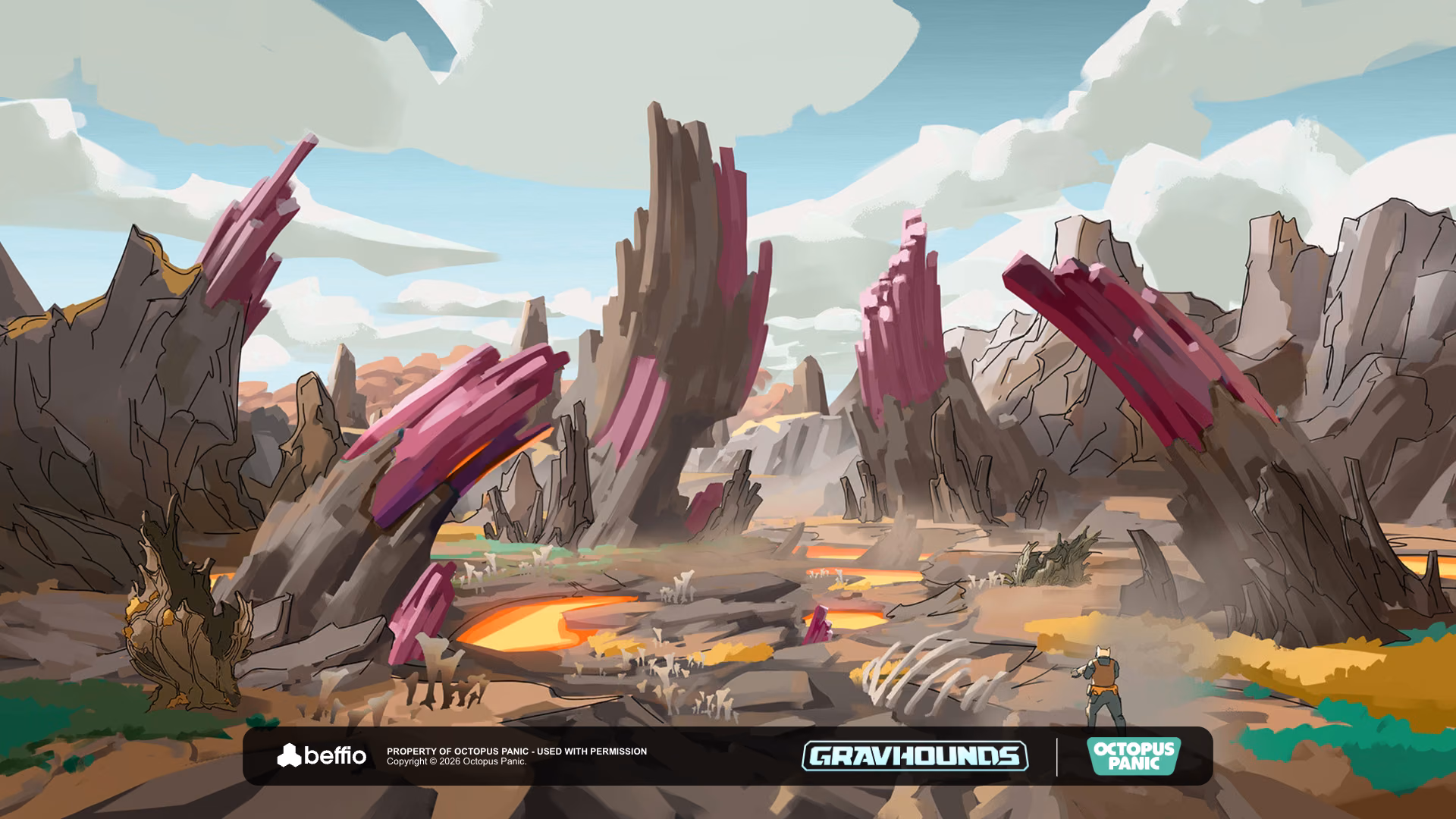 Crystals and lava